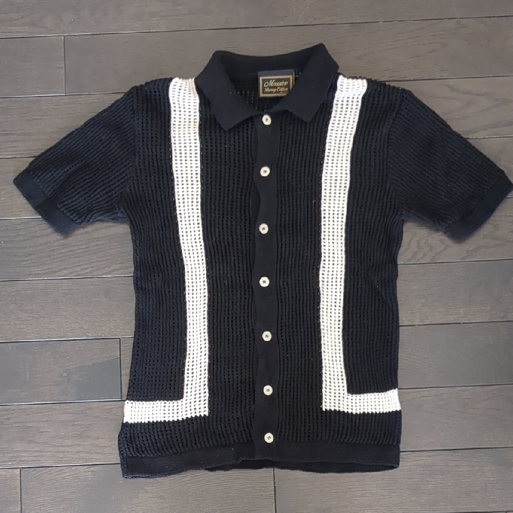 Majestic Black and White Kids Shirt